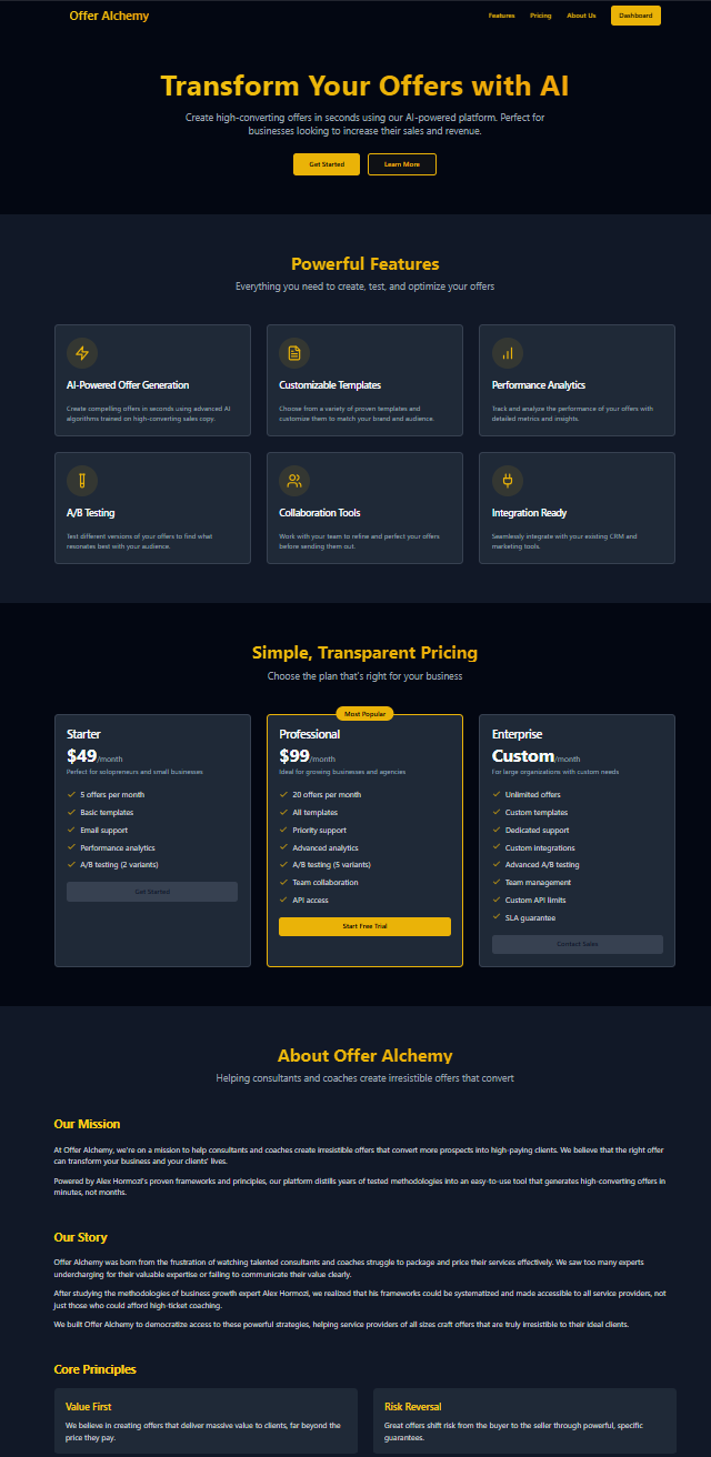 Offer Alchemy - AI-Powered Sales Offer Generator | Kavenacc Digital ...