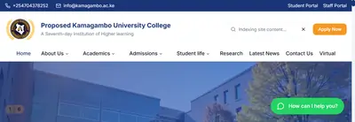 Kamagambo Adventist College - Educational Institution project screenshot
