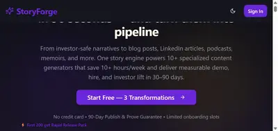 Story Forge Pro - Content Generation Platform project screenshot